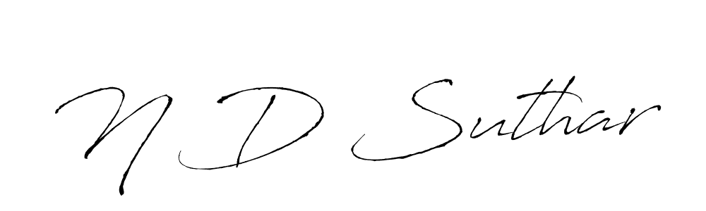 N D Suthar stylish signature style. Best Handwritten Sign (Antro_Vectra) for my name. Handwritten Signature Collection Ideas for my name N D Suthar. N D Suthar signature style 6 images and pictures png