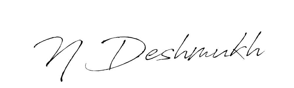 Use a signature maker to create a handwritten signature online. With this signature software, you can design (Antro_Vectra) your own signature for name N Deshmukh. N Deshmukh signature style 6 images and pictures png