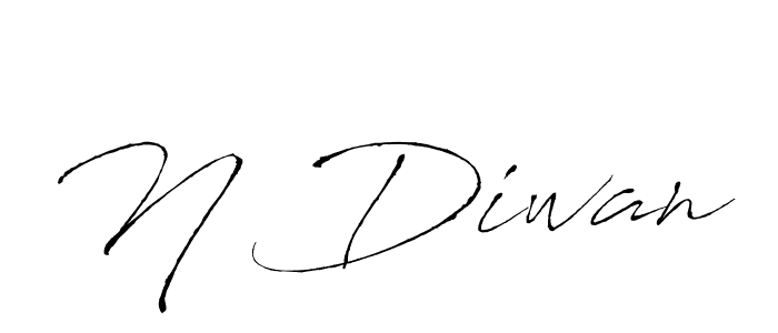 N Diwan stylish signature style. Best Handwritten Sign (Antro_Vectra) for my name. Handwritten Signature Collection Ideas for my name N Diwan. N Diwan signature style 6 images and pictures png