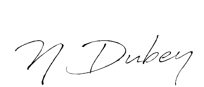 N Dubey stylish signature style. Best Handwritten Sign (Antro_Vectra) for my name. Handwritten Signature Collection Ideas for my name N Dubey. N Dubey signature style 6 images and pictures png