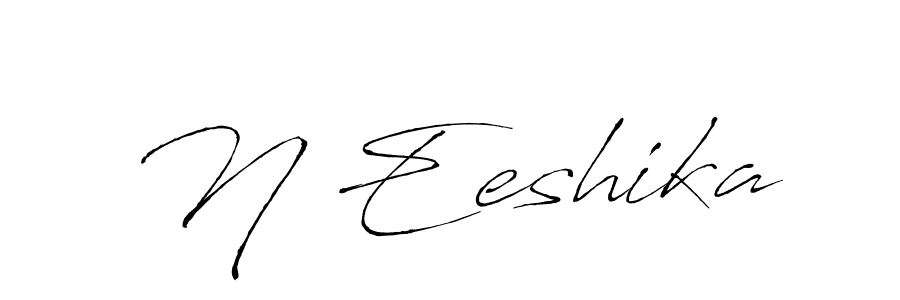 Design your own signature with our free online signature maker. With this signature software, you can create a handwritten (Antro_Vectra) signature for name N Eeshika. N Eeshika signature style 6 images and pictures png