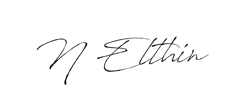 N Elthin stylish signature style. Best Handwritten Sign (Antro_Vectra) for my name. Handwritten Signature Collection Ideas for my name N Elthin. N Elthin signature style 6 images and pictures png