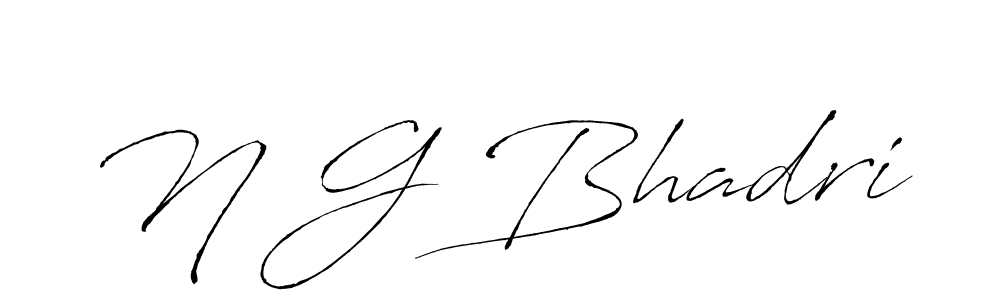 Also You can easily find your signature by using the search form. We will create N G Bhadri name handwritten signature images for you free of cost using Antro_Vectra sign style. N G Bhadri signature style 6 images and pictures png