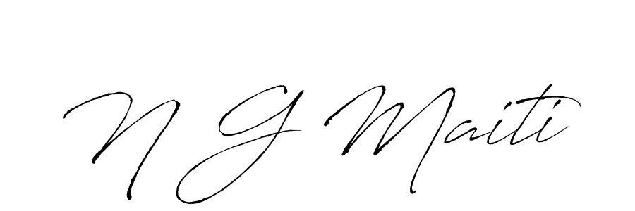 Create a beautiful signature design for name N G Maiti. With this signature (Antro_Vectra) fonts, you can make a handwritten signature for free. N G Maiti signature style 6 images and pictures png