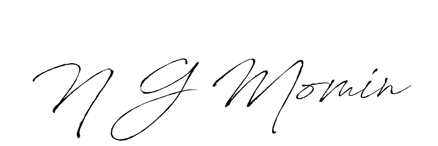 Antro_Vectra is a professional signature style that is perfect for those who want to add a touch of class to their signature. It is also a great choice for those who want to make their signature more unique. Get N G Momin name to fancy signature for free. N G Momin signature style 6 images and pictures png