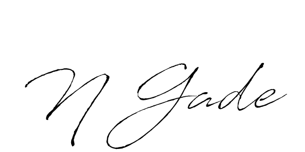 N Gade stylish signature style. Best Handwritten Sign (Antro_Vectra) for my name. Handwritten Signature Collection Ideas for my name N Gade. N Gade signature style 6 images and pictures png