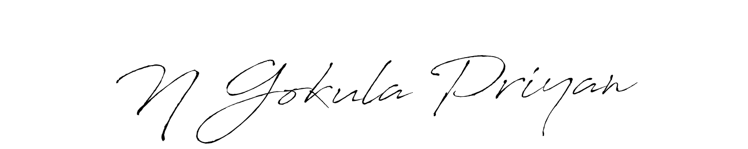 You can use this online signature creator to create a handwritten signature for the name N Gokula Priyan. This is the best online autograph maker. N Gokula Priyan signature style 6 images and pictures png