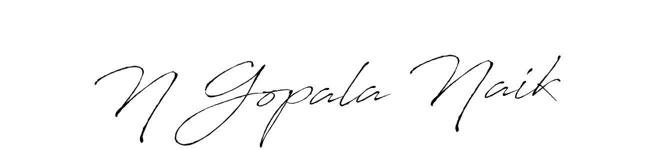 Create a beautiful signature design for name N Gopala Naik. With this signature (Antro_Vectra) fonts, you can make a handwritten signature for free. N Gopala Naik signature style 6 images and pictures png