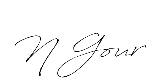 N Gour stylish signature style. Best Handwritten Sign (Antro_Vectra) for my name. Handwritten Signature Collection Ideas for my name N Gour. N Gour signature style 6 images and pictures png