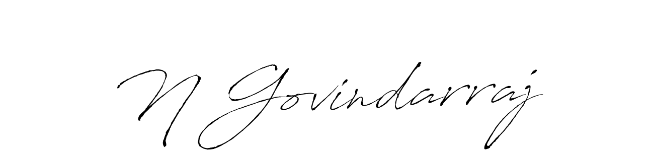 How to make N Govindarraj name signature. Use Antro_Vectra style for creating short signs online. This is the latest handwritten sign. N Govindarraj signature style 6 images and pictures png