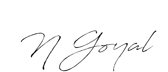 Antro_Vectra is a professional signature style that is perfect for those who want to add a touch of class to their signature. It is also a great choice for those who want to make their signature more unique. Get N Goyal name to fancy signature for free. N Goyal signature style 6 images and pictures png