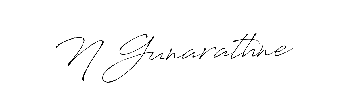 N Gunarathne stylish signature style. Best Handwritten Sign (Antro_Vectra) for my name. Handwritten Signature Collection Ideas for my name N Gunarathne. N Gunarathne signature style 6 images and pictures png