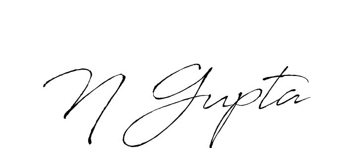 Make a beautiful signature design for name N Gupta. With this signature (Antro_Vectra) style, you can create a handwritten signature for free. N Gupta signature style 6 images and pictures png