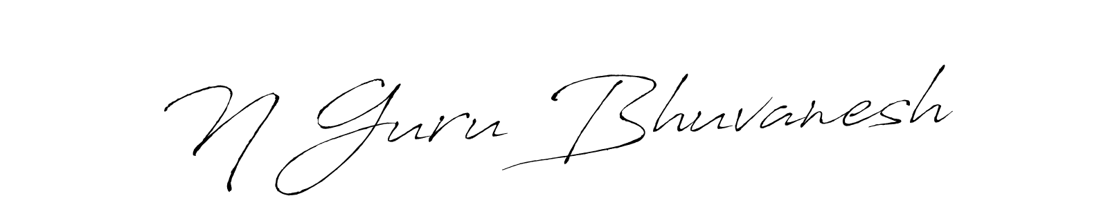 Make a beautiful signature design for name N Guru Bhuvanesh. With this signature (Antro_Vectra) style, you can create a handwritten signature for free. N Guru Bhuvanesh signature style 6 images and pictures png