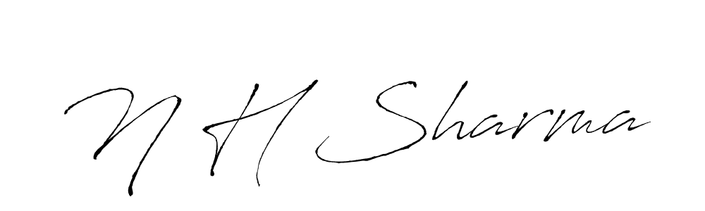 N H Sharma stylish signature style. Best Handwritten Sign (Antro_Vectra) for my name. Handwritten Signature Collection Ideas for my name N H Sharma. N H Sharma signature style 6 images and pictures png