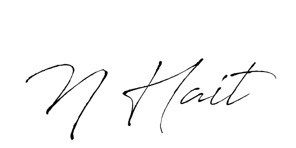 Similarly Antro_Vectra is the best handwritten signature design. Signature creator online .You can use it as an online autograph creator for name N Hait. N Hait signature style 6 images and pictures png