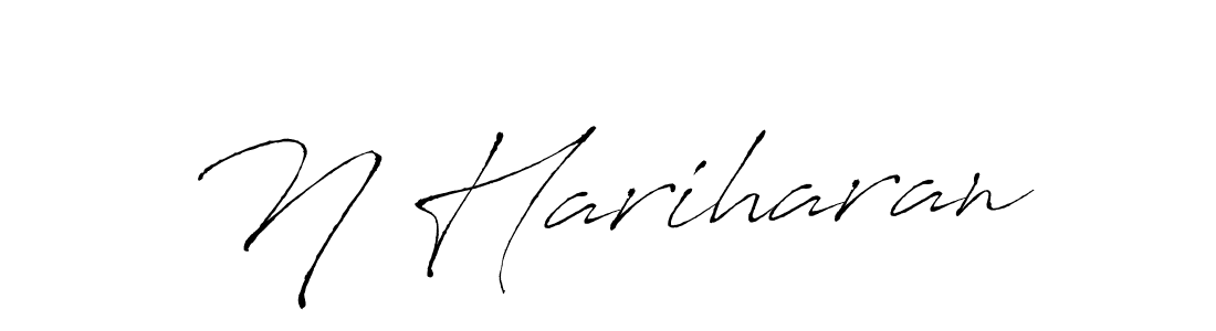 Use a signature maker to create a handwritten signature online. With this signature software, you can design (Antro_Vectra) your own signature for name N Hariharan. N Hariharan signature style 6 images and pictures png