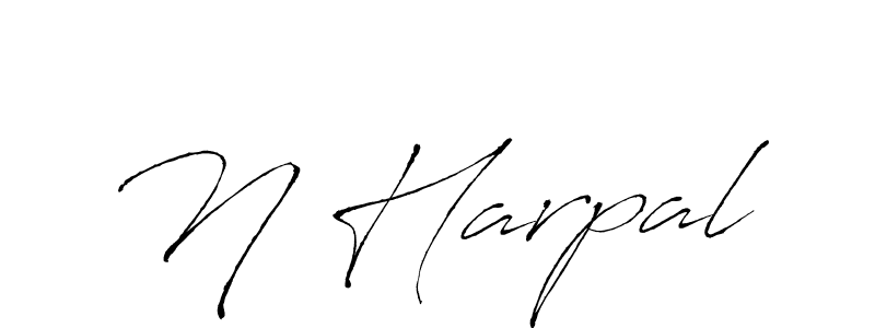 The best way (Antro_Vectra) to make a short signature is to pick only two or three words in your name. The name N Harpal include a total of six letters. For converting this name. N Harpal signature style 6 images and pictures png