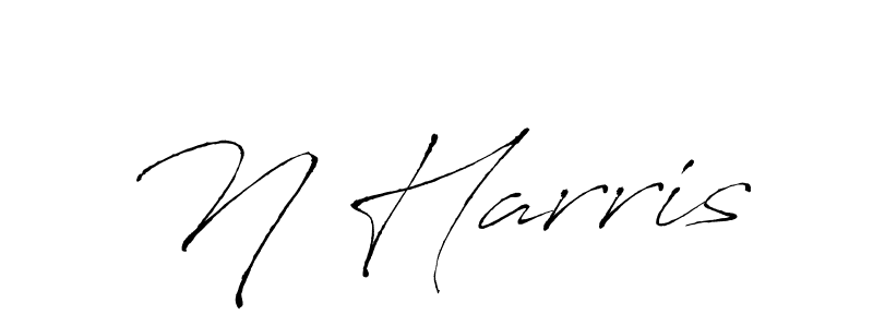 N Harris stylish signature style. Best Handwritten Sign (Antro_Vectra) for my name. Handwritten Signature Collection Ideas for my name N Harris. N Harris signature style 6 images and pictures png