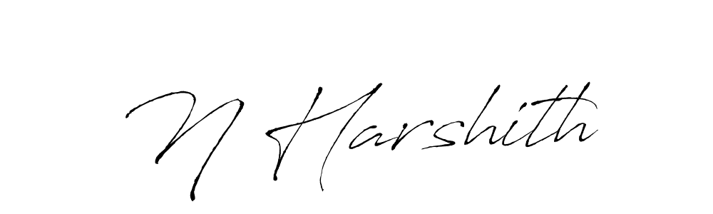 How to make N Harshith signature? Antro_Vectra is a professional autograph style. Create handwritten signature for N Harshith name. N Harshith signature style 6 images and pictures png