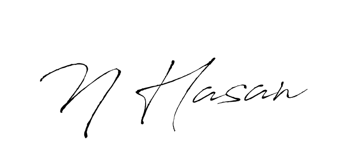 Make a beautiful signature design for name N Hasan. Use this online signature maker to create a handwritten signature for free. N Hasan signature style 6 images and pictures png