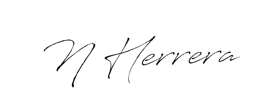 Design your own signature with our free online signature maker. With this signature software, you can create a handwritten (Antro_Vectra) signature for name N Herrera. N Herrera signature style 6 images and pictures png