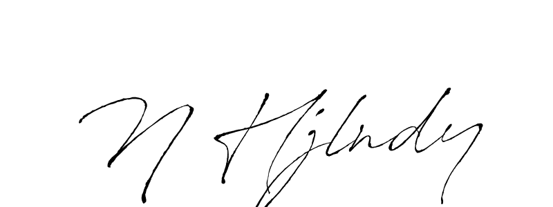 Create a beautiful signature design for name N Hjlndy. With this signature (Antro_Vectra) fonts, you can make a handwritten signature for free. N Hjlndy signature style 6 images and pictures png