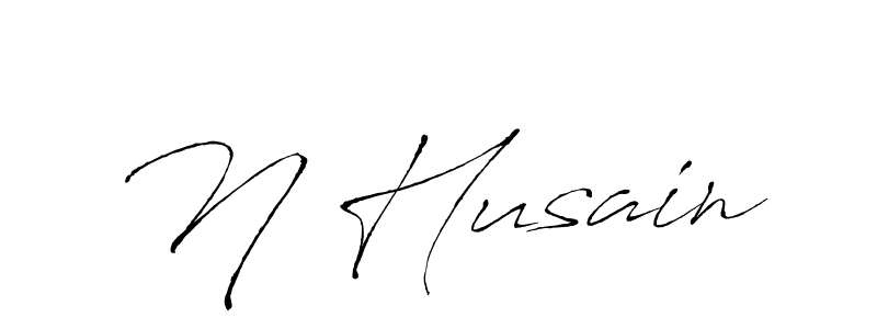 You should practise on your own different ways (Antro_Vectra) to write your name (N Husain) in signature. don't let someone else do it for you. N Husain signature style 6 images and pictures png