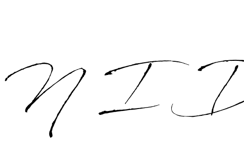 Use a signature maker to create a handwritten signature online. With this signature software, you can design (Antro_Vectra) your own signature for name N I D. N I D signature style 6 images and pictures png