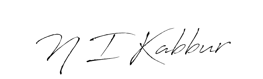 You should practise on your own different ways (Antro_Vectra) to write your name (N I Kabbur) in signature. don't let someone else do it for you. N I Kabbur signature style 6 images and pictures png