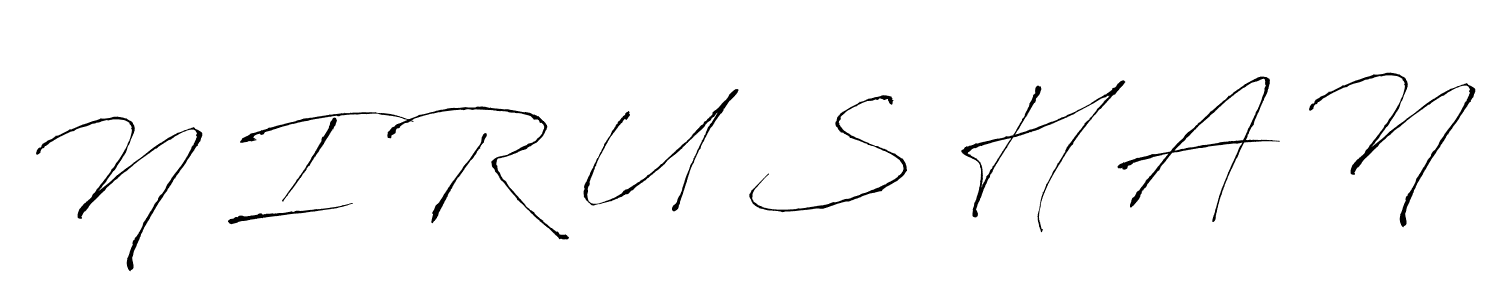 Design your own signature with our free online signature maker. With this signature software, you can create a handwritten (Antro_Vectra) signature for name N I R U S H A N. N I R U S H A N signature style 6 images and pictures png