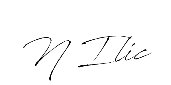 Make a beautiful signature design for name N Ilic. With this signature (Antro_Vectra) style, you can create a handwritten signature for free. N Ilic signature style 6 images and pictures png