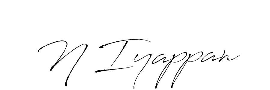 Design your own signature with our free online signature maker. With this signature software, you can create a handwritten (Antro_Vectra) signature for name N Iyappan. N Iyappan signature style 6 images and pictures png