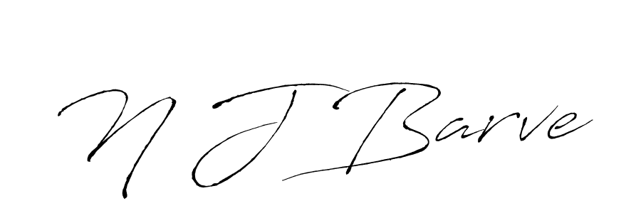 Create a beautiful signature design for name N J Barve. With this signature (Antro_Vectra) fonts, you can make a handwritten signature for free. N J Barve signature style 6 images and pictures png