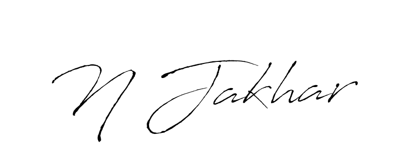 Make a beautiful signature design for name N Jakhar. With this signature (Antro_Vectra) style, you can create a handwritten signature for free. N Jakhar signature style 6 images and pictures png