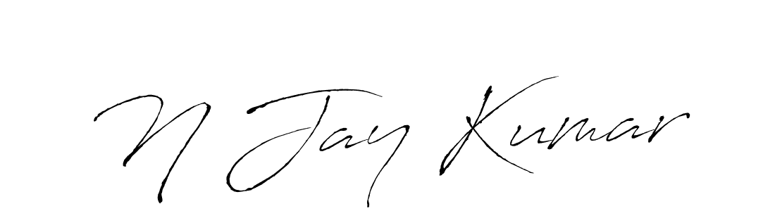 N Jay Kumar stylish signature style. Best Handwritten Sign (Antro_Vectra) for my name. Handwritten Signature Collection Ideas for my name N Jay Kumar. N Jay Kumar signature style 6 images and pictures png