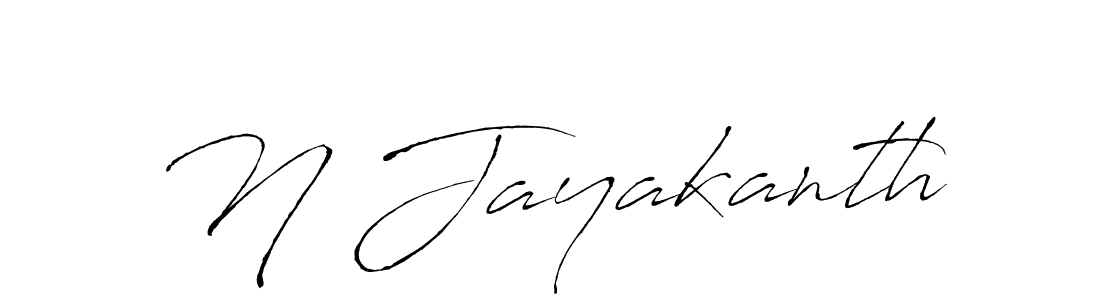 N Jayakanth stylish signature style. Best Handwritten Sign (Antro_Vectra) for my name. Handwritten Signature Collection Ideas for my name N Jayakanth. N Jayakanth signature style 6 images and pictures png