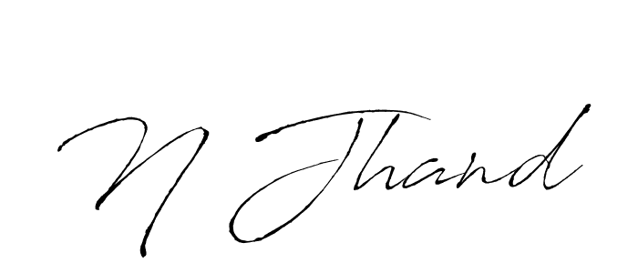 Use a signature maker to create a handwritten signature online. With this signature software, you can design (Antro_Vectra) your own signature for name N Jhand. N Jhand signature style 6 images and pictures png