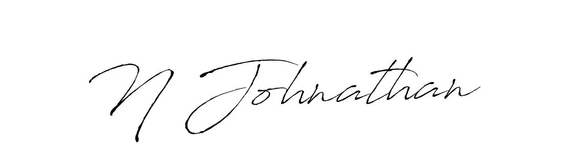 The best way (Antro_Vectra) to make a short signature is to pick only two or three words in your name. The name N Johnathan include a total of six letters. For converting this name. N Johnathan signature style 6 images and pictures png