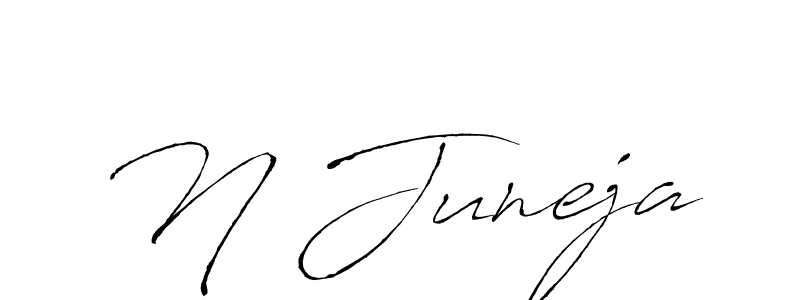 Make a beautiful signature design for name N Juneja. Use this online signature maker to create a handwritten signature for free. N Juneja signature style 6 images and pictures png