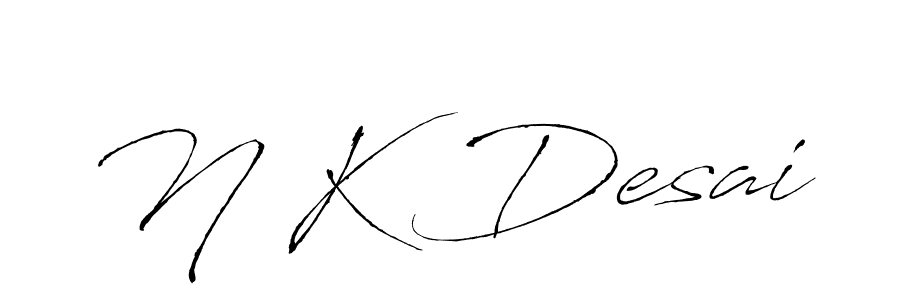 Use a signature maker to create a handwritten signature online. With this signature software, you can design (Antro_Vectra) your own signature for name N K Desai. N K Desai signature style 6 images and pictures png