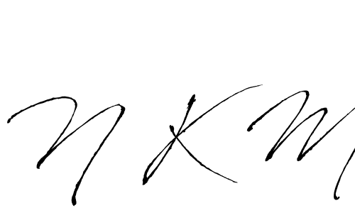 N K M stylish signature style. Best Handwritten Sign (Antro_Vectra) for my name. Handwritten Signature Collection Ideas for my name N K M. N K M signature style 6 images and pictures png