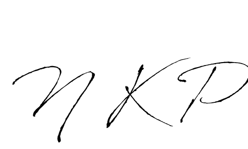 The best way (Antro_Vectra) to make a short signature is to pick only two or three words in your name. The name N K P include a total of six letters. For converting this name. N K P signature style 6 images and pictures png