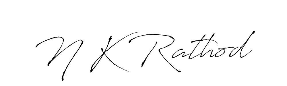 The best way (Antro_Vectra) to make a short signature is to pick only two or three words in your name. The name N K Rathod include a total of six letters. For converting this name. N K Rathod signature style 6 images and pictures png