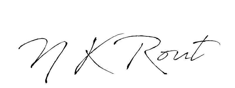 Make a beautiful signature design for name N K Rout. With this signature (Antro_Vectra) style, you can create a handwritten signature for free. N K Rout signature style 6 images and pictures png