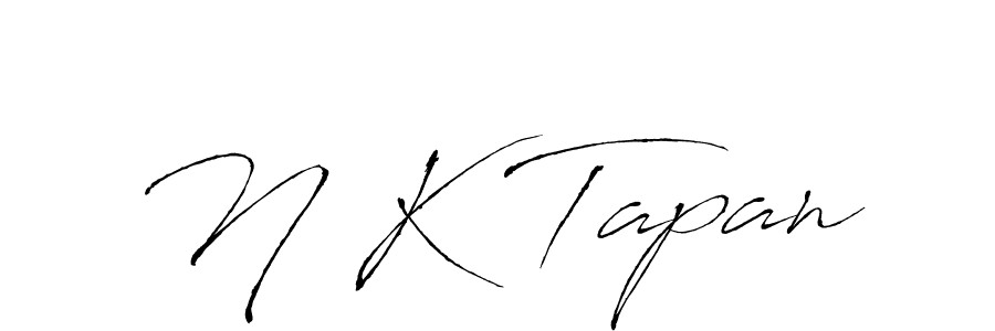 if you are searching for the best signature style for your name N K Tapan. so please give up your signature search. here we have designed multiple signature styles  using Antro_Vectra. N K Tapan signature style 6 images and pictures png