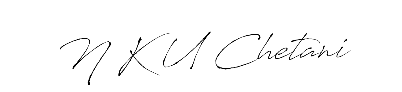The best way (Antro_Vectra) to make a short signature is to pick only two or three words in your name. The name N K U Chetani include a total of six letters. For converting this name. N K U Chetani signature style 6 images and pictures png