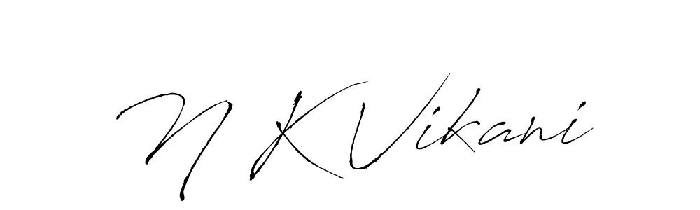 You should practise on your own different ways (Antro_Vectra) to write your name (N K Vikani) in signature. don't let someone else do it for you. N K Vikani signature style 6 images and pictures png