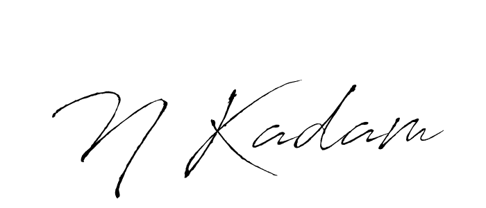 How to make N Kadam name signature. Use Antro_Vectra style for creating short signs online. This is the latest handwritten sign. N Kadam signature style 6 images and pictures png