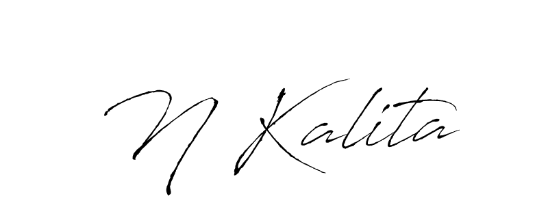 Create a beautiful signature design for name N Kalita. With this signature (Antro_Vectra) fonts, you can make a handwritten signature for free. N Kalita signature style 6 images and pictures png